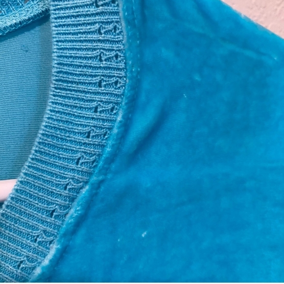 Johnny Was Turquoise Panne Velvet Women's Top - Picture 2 of 16